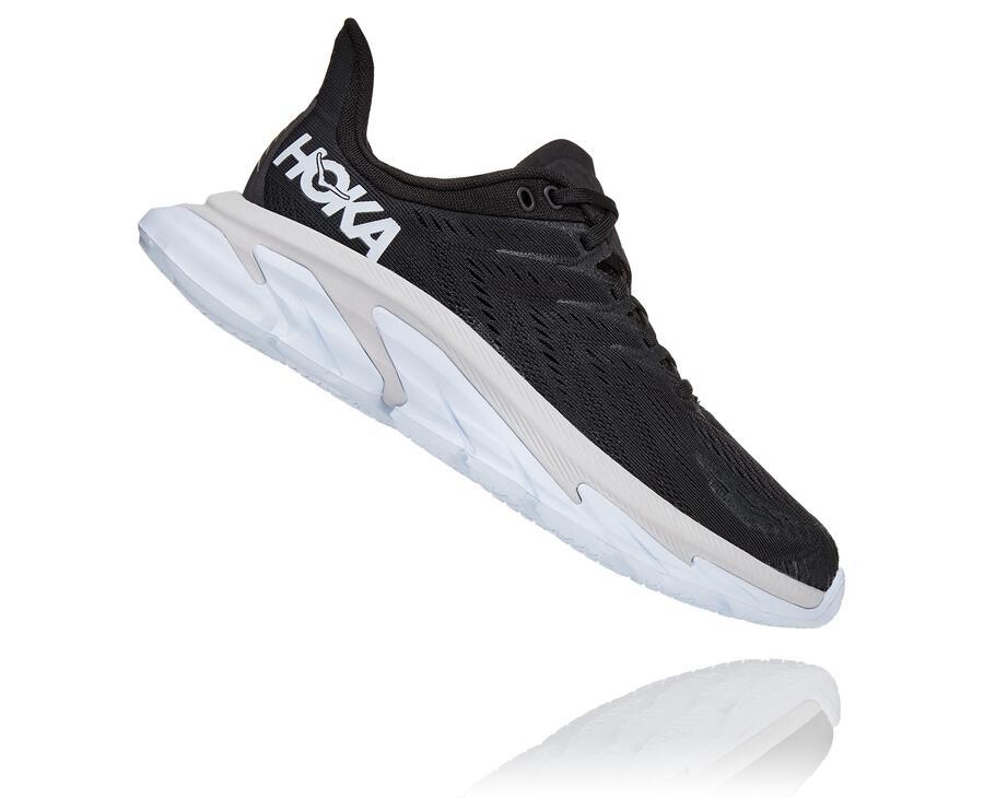 Hoka One One Koşu Ayakkabısı Kadın Siyah/Beyaz - Clifton Edge - BE9347658